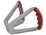 BUTTERFLY STEERING WHEEL - UNDRILLED (Red Grips on Brilliance Anodized Silver Wheel)