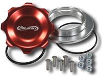 C73-776-B | 2-3/4 in. RED FILL CAP WITH ALUMINUM BOLT-ON BUNG