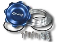 C73-777-B | 2-3/4 in. BLUE FILL CAP WITH ALUMINUM BOLT-ON BUNG