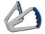 BUTTERFLY STEERING WHEEL WITH TABS - UNDRILLED (Blue Grips on Brilliance Anodized Silver Wheel)