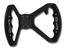 BUTTERFLY STEERING WHEEL WITH TABS - DRILLED (Black Grips on Brilliance Anodized Black Wheel)